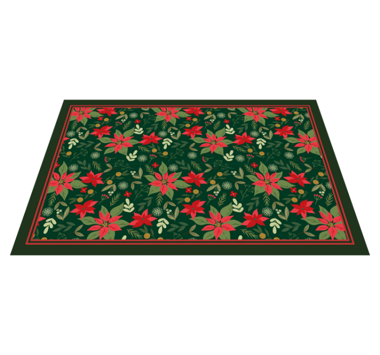 Leaves Xmas-decor Christmas vinyl rug - TenStickers