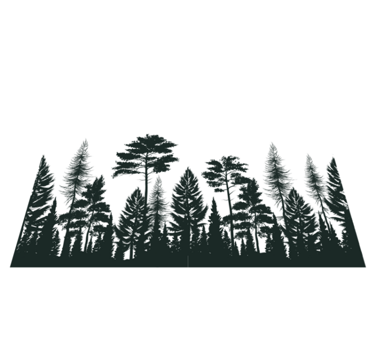 Silhouetted Forest nature rug - TenStickers