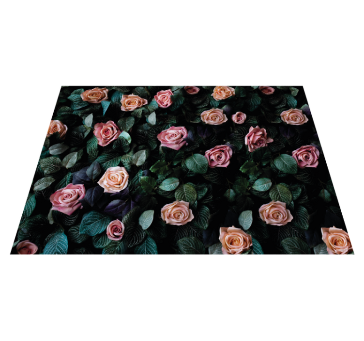 Floral Botanic Imagery flower rug - TenStickers