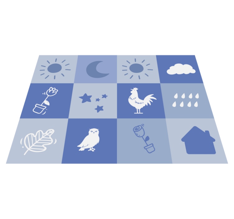 Nursery Checkerboard playroom carpet - TenStickers