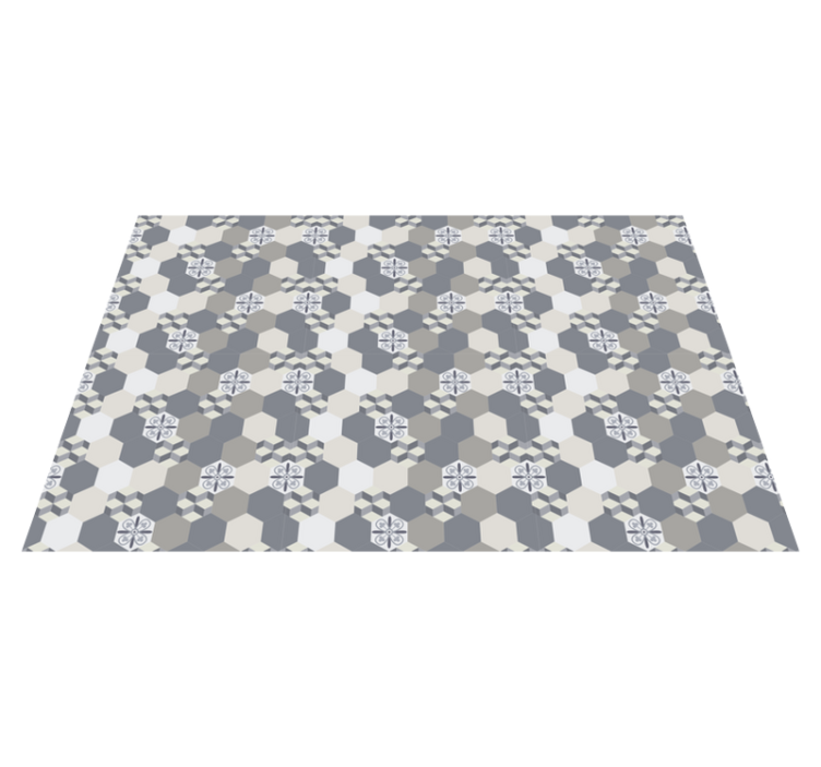 Geometric Tile tile carpet - TenStickers