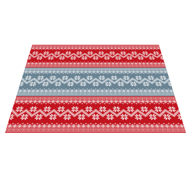 Festive Nordic Pattern Christmas carpet runner - TenStickers