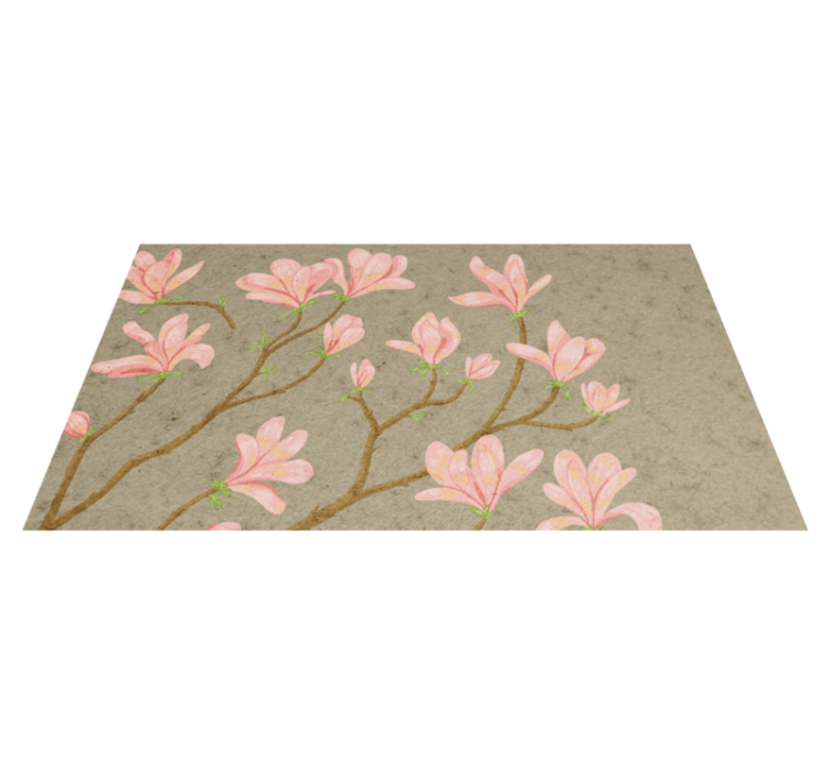 Floral Blossom Display flower rug - TenStickers