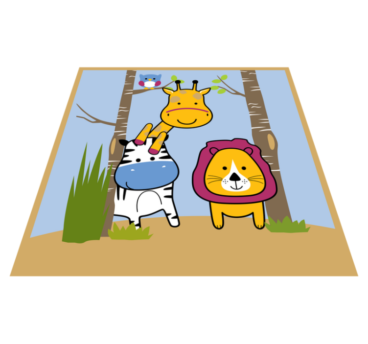 Animal Characters playroom carpet - TenStickers