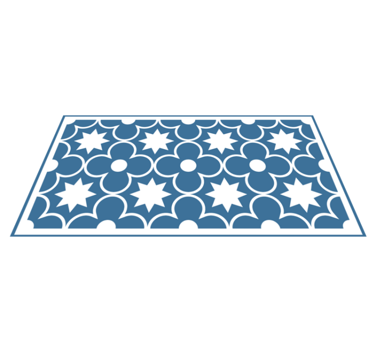 Traditional Motif tile vinyl rug - TenStickers