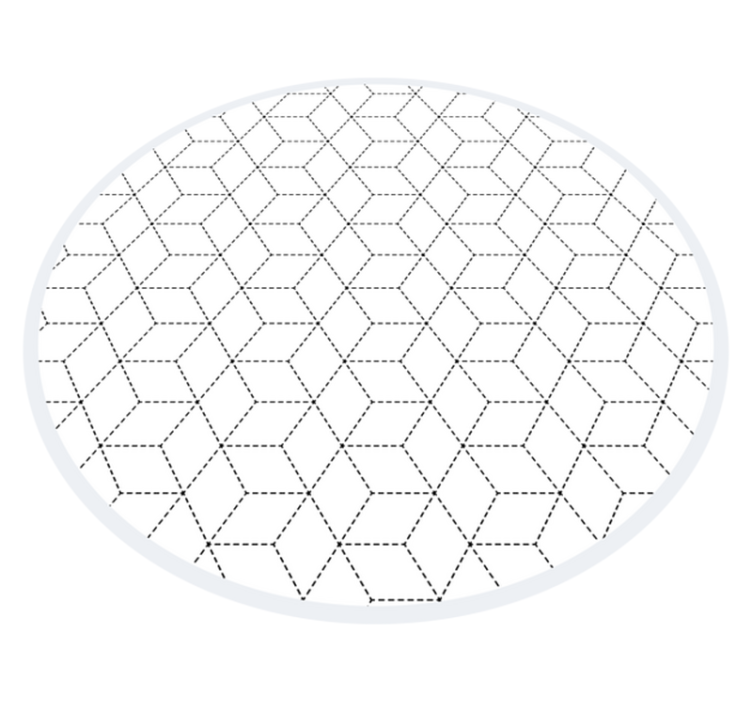 Geometric vinyl rug hexagonal outline pattern - TenStickers