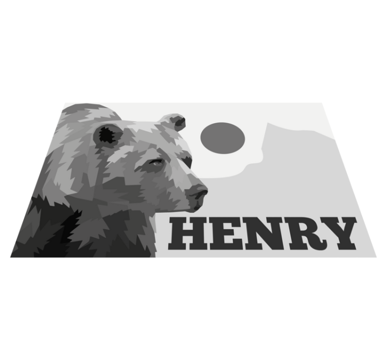 Customizable Bear custom vinyl rug - TenStickers