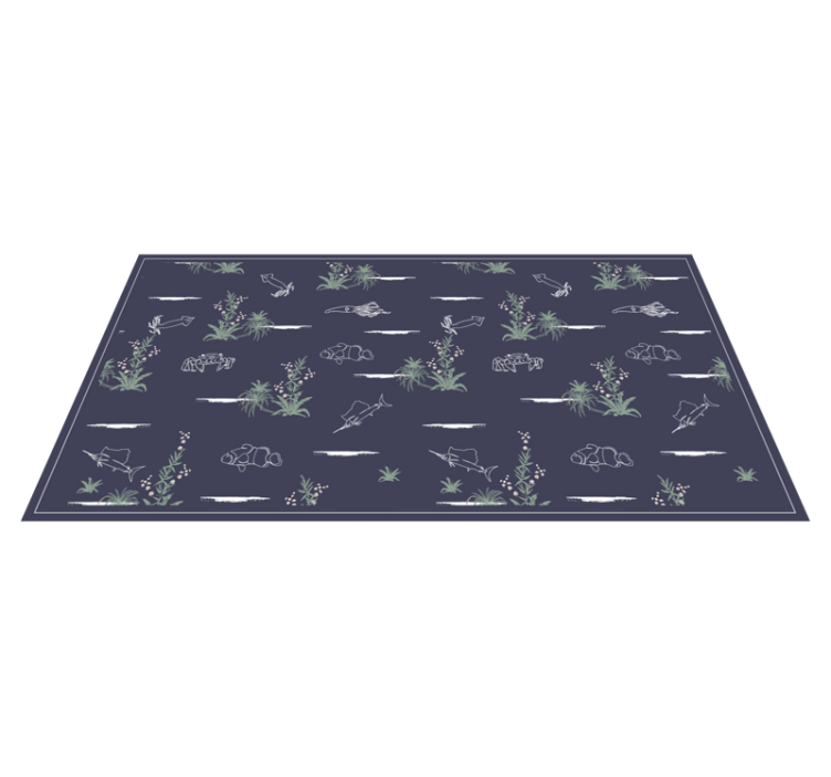 Nature-Inspired Illustrations nature vinyl rug - TenStickers