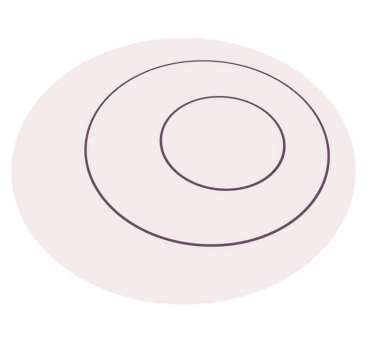 Minimalist Circular Design minimal vinyl rug - TenStickers