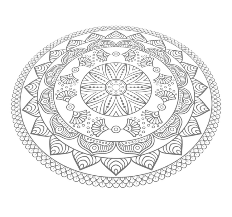 Circular Mandala Pattern mandala vinyl rug - TenStickers
