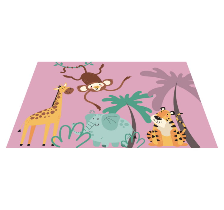 "Boho" kids jungle kids rug - TenStickers