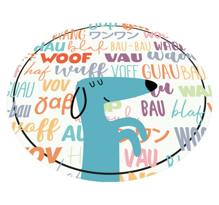 dog bark animal mat - TenStickers