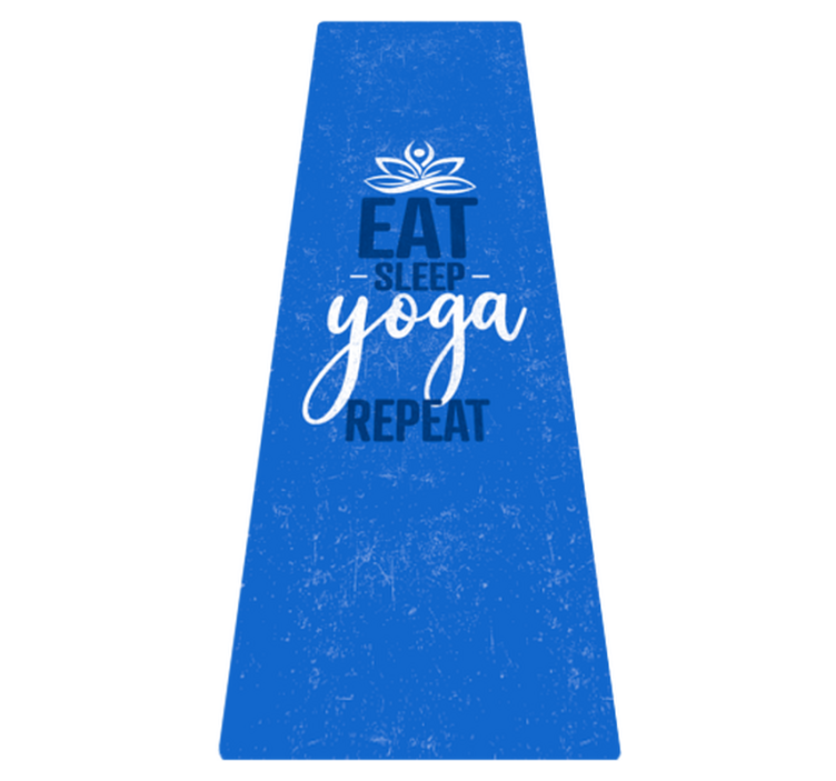 "eat sleep yoga repeat" mandala rug - TenStickers