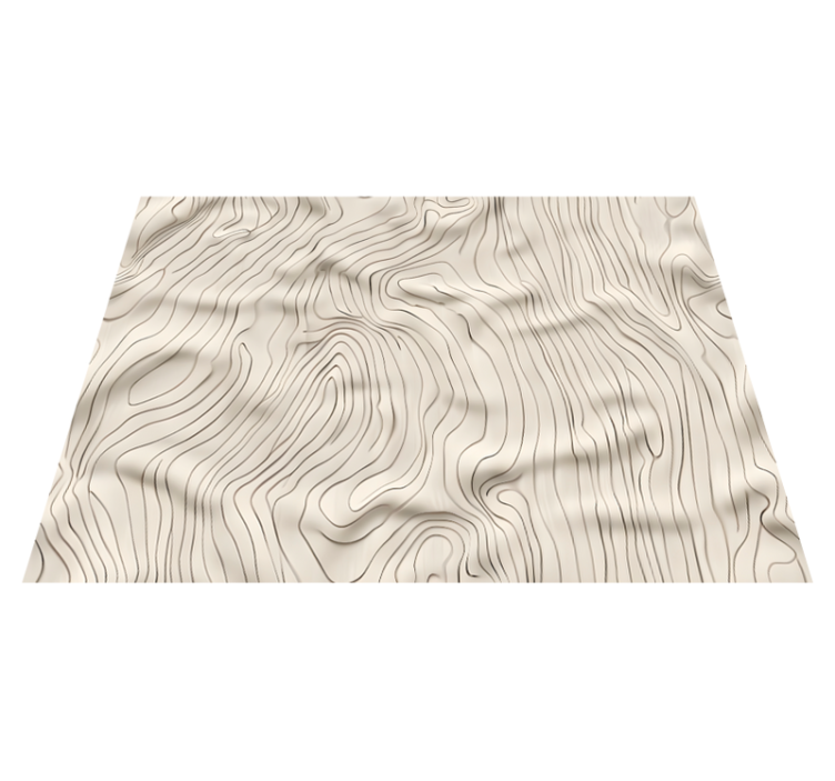 Abstract lines beige vinyl rug - TenStickers