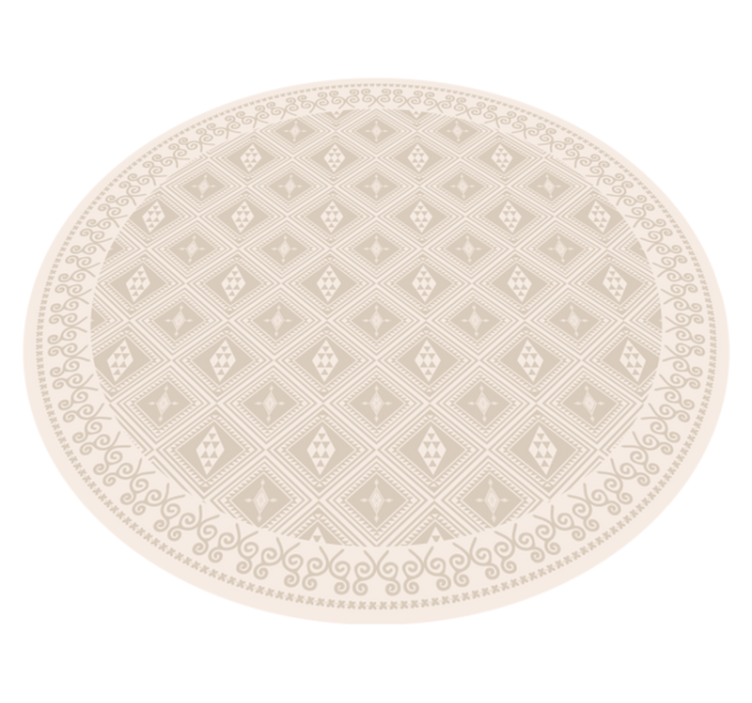 tribal losanges beige vinyl rug - TenStickers