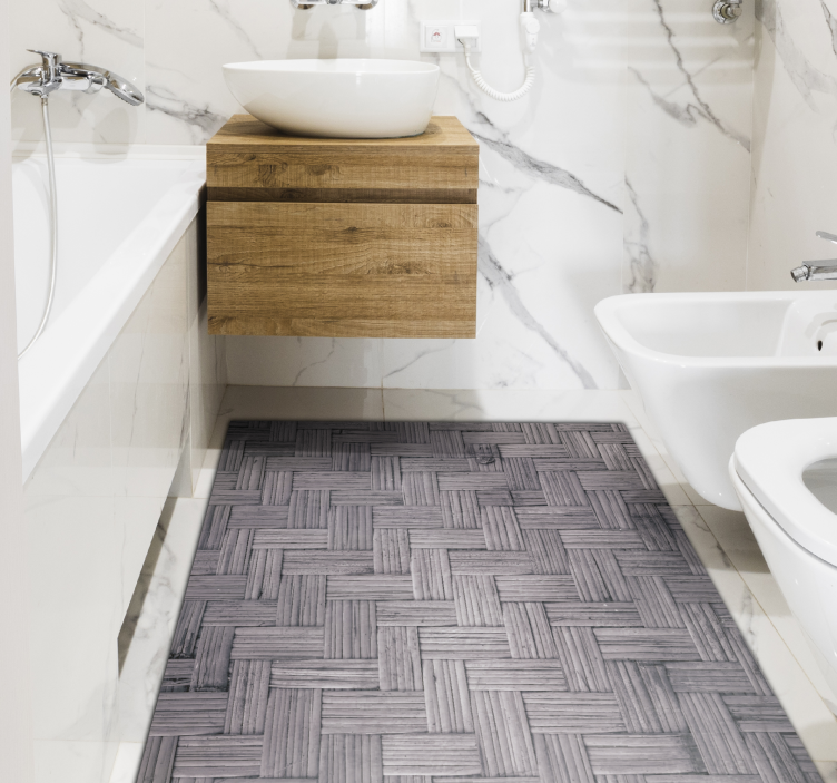 Woven Textured Detail textured vinyl rug - TenStickers