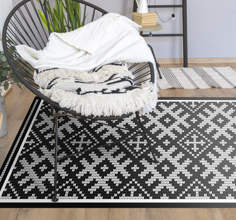 Nordic Inspired Pattern ethnic vinyl rug - TenStickers