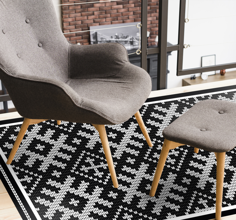 Nordic Inspired Pattern ethnic vinyl rug - TenStickers