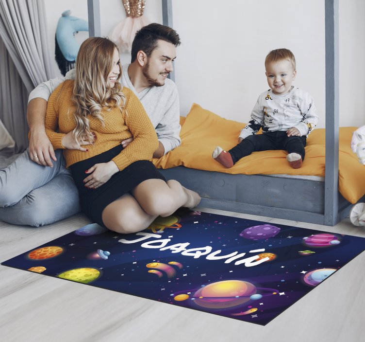 Customizable Space-Themed Design kids rug - TenStickers