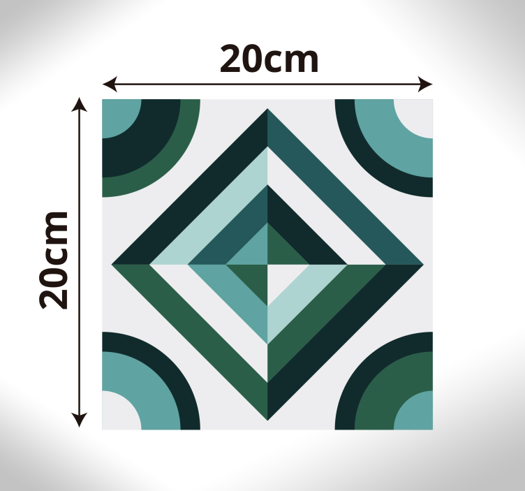 Geometric Kitchen Runner tile vinyl rug - TenStickers