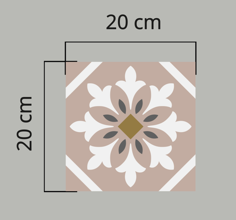 Patterned Floor Accent tile vinyl rug - TenStickers