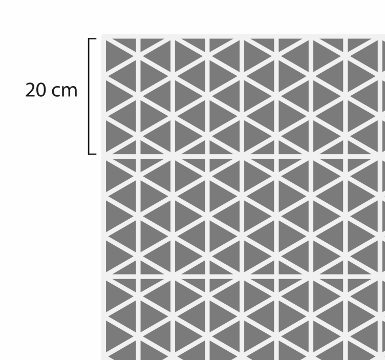 Triangular grey element kitchen vinyl rug - TenStickers