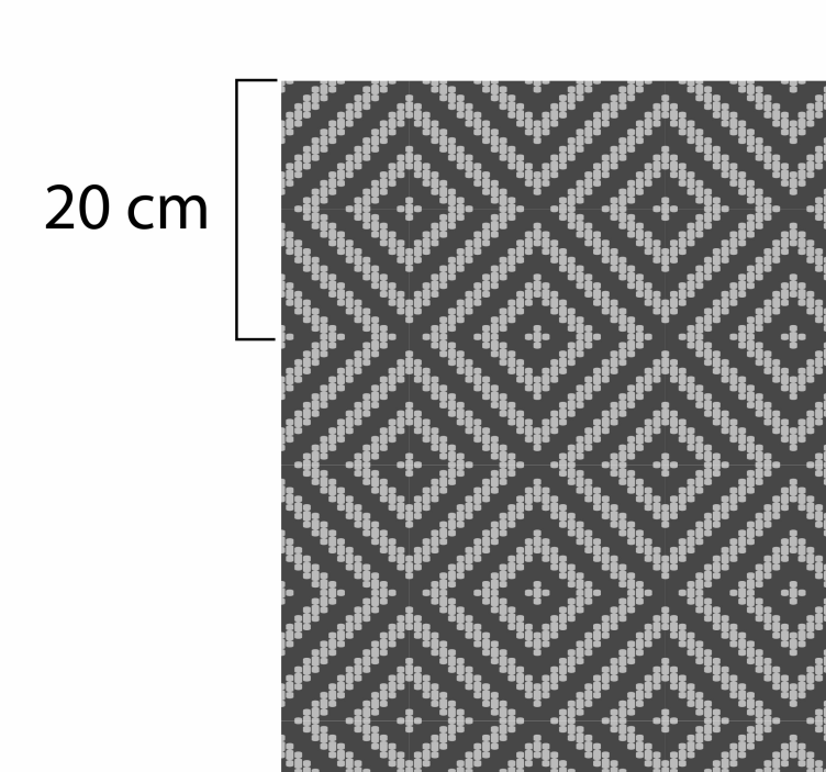 Geometric Pattern Detail tile vinyl rug - TenStickers