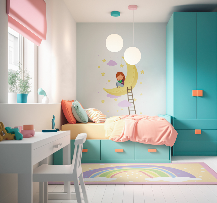 amazing rainbow kids vinyl rug - TenStickers