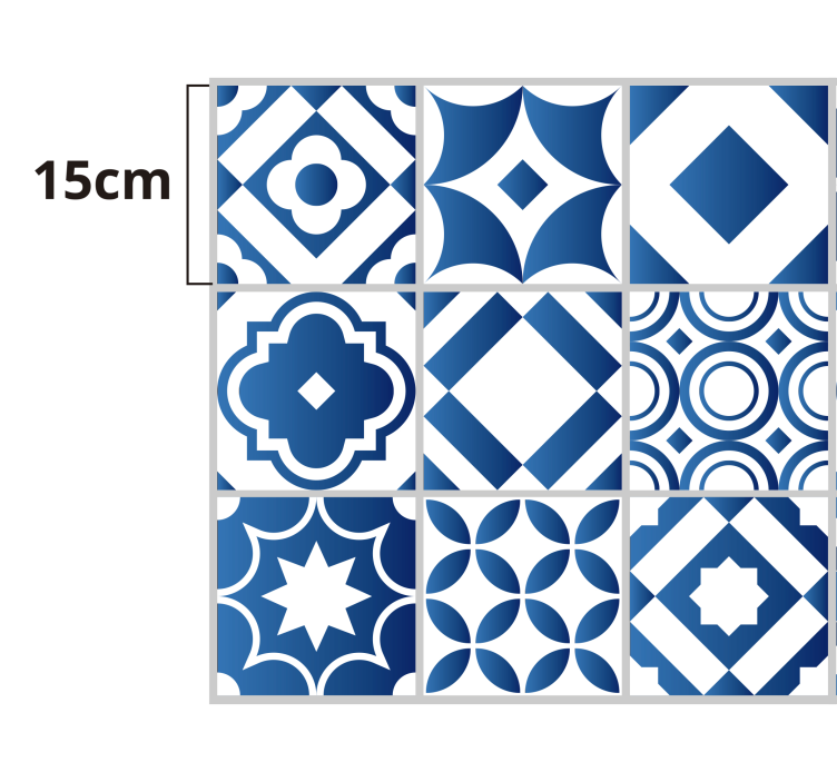 elegant tiles vinyl kitchen mat - TenStickers