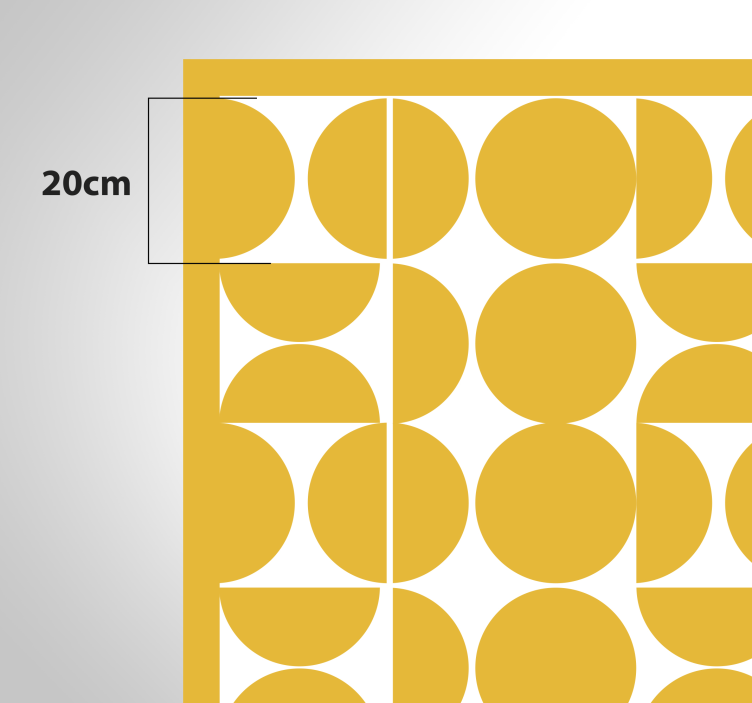 Yellow Half Circles geometric rugs - TenStickers