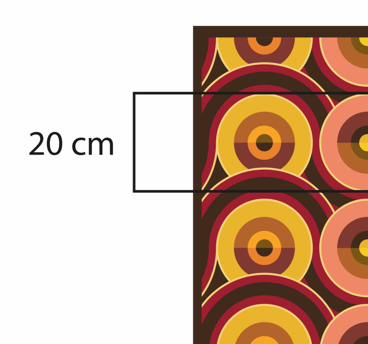 Vibrant brown circles vintage vinyl rug - TenStickers