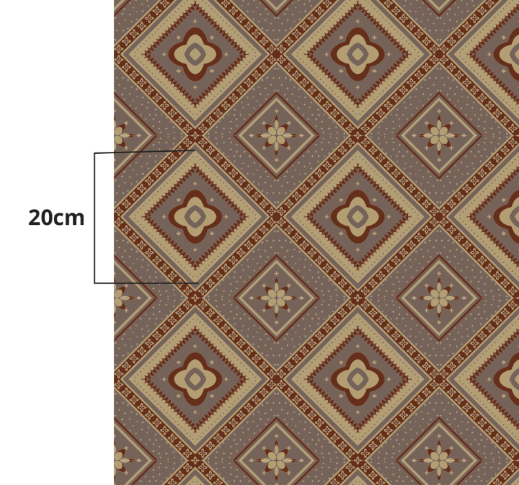 Brown pattern mosaic floor tiles - TenStickers