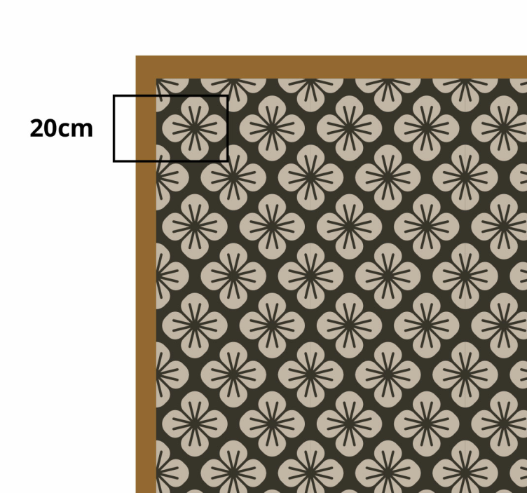Floral Geometric Pattern geometric vinyl rug - TenStickers