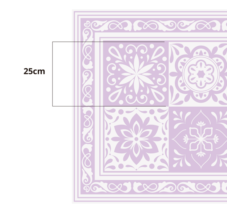 Mandala Elegance bathroom vinyl rug - TenStickers