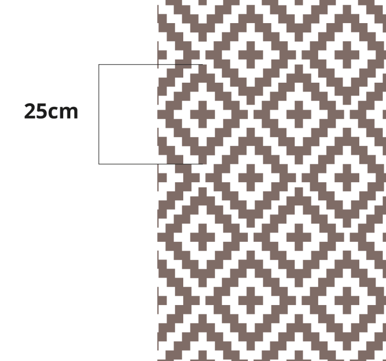 Geometric grey diamonds kitchen vinyl rug - TenStickers
