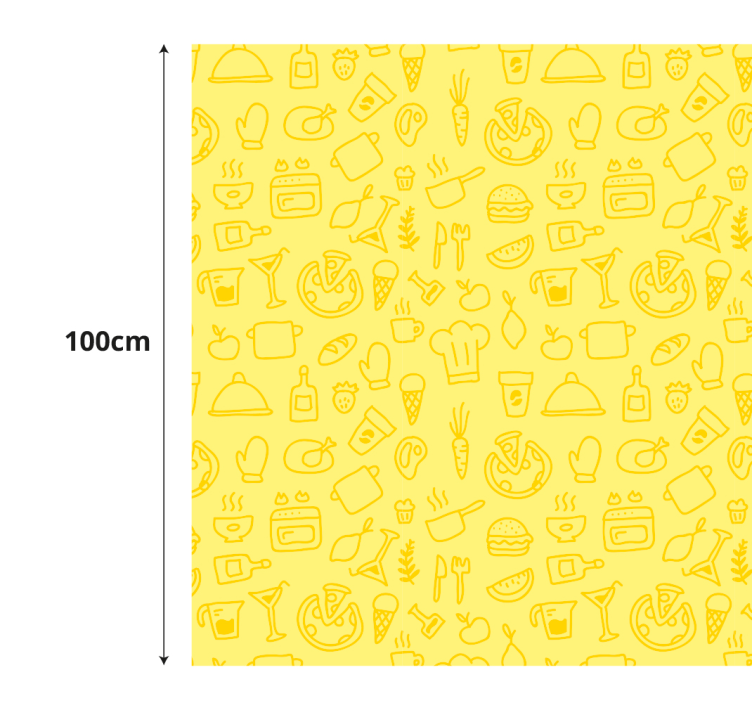 Kitchen Iconography kitchen vinyl rug - TenStickers