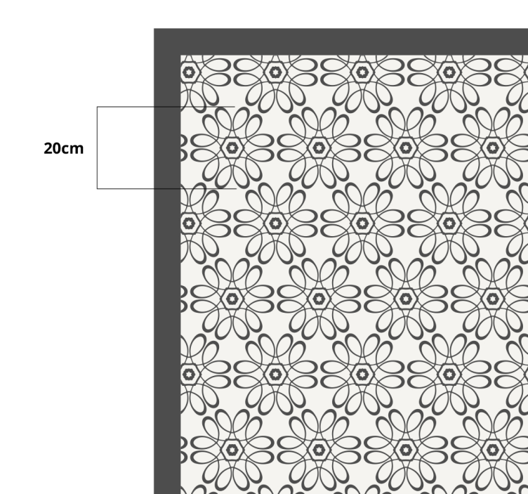 Floral Patterned Runner floral vinyl rug - TenStickers