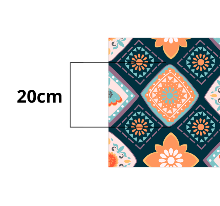 Lively floral design bathroom vinyl rug - TenStickers