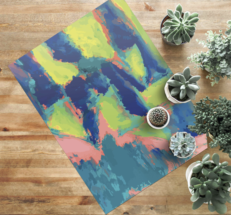 Abstract Color Sections modern vinyl rug - TenStickers