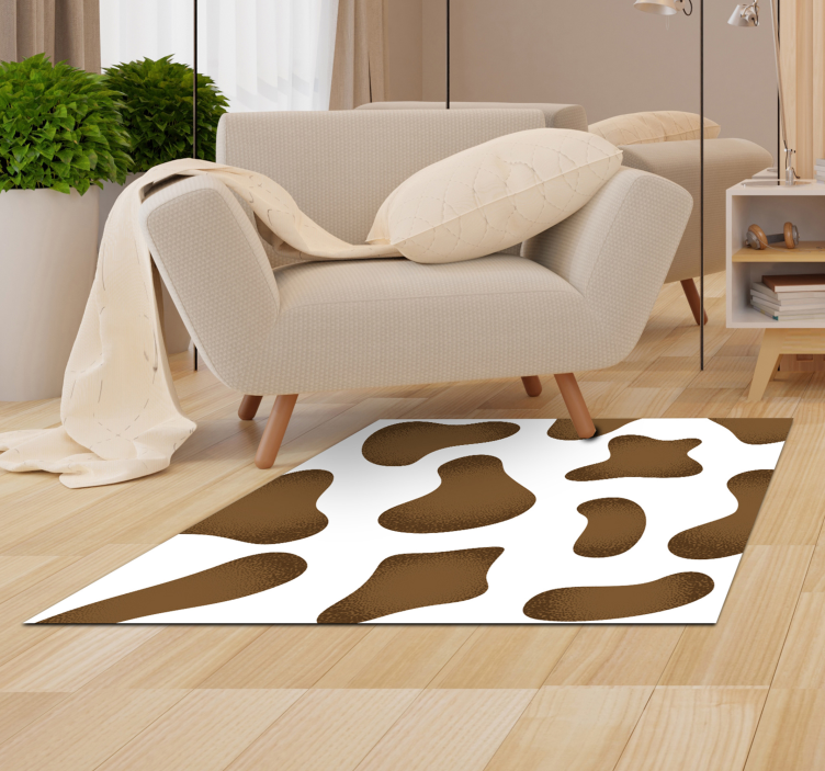 Abstract Cowhide Pattern animal print rug - TenStickers