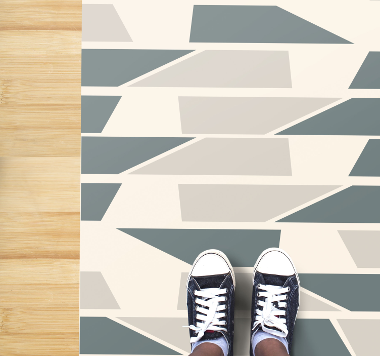 Abstract geometric ceramic tiles hallway - TenStickers