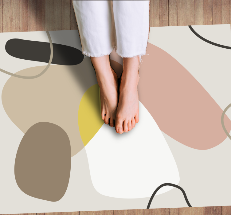 Abstract Shapes geometric vinyl rug - TenStickers