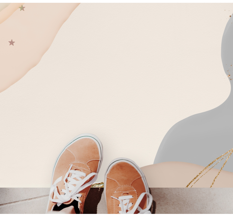 Abstract Soft Waves minimal vinyl rug - TenStickers