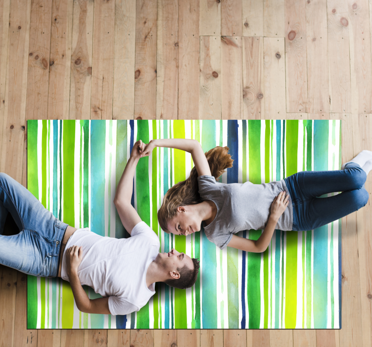 Abstract Striped striped vinyl rug - TenStickers