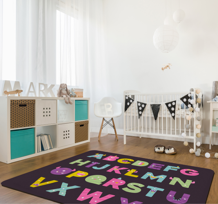 Alphabet Educational Design bedroom rug - TenStickers