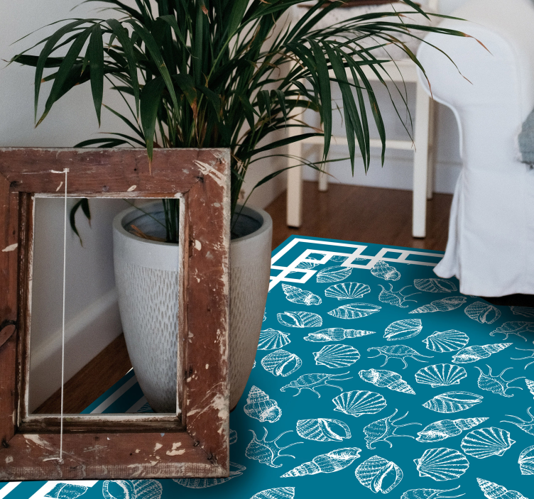 Aquatic Motif animal vinyl rug - TenStickers
