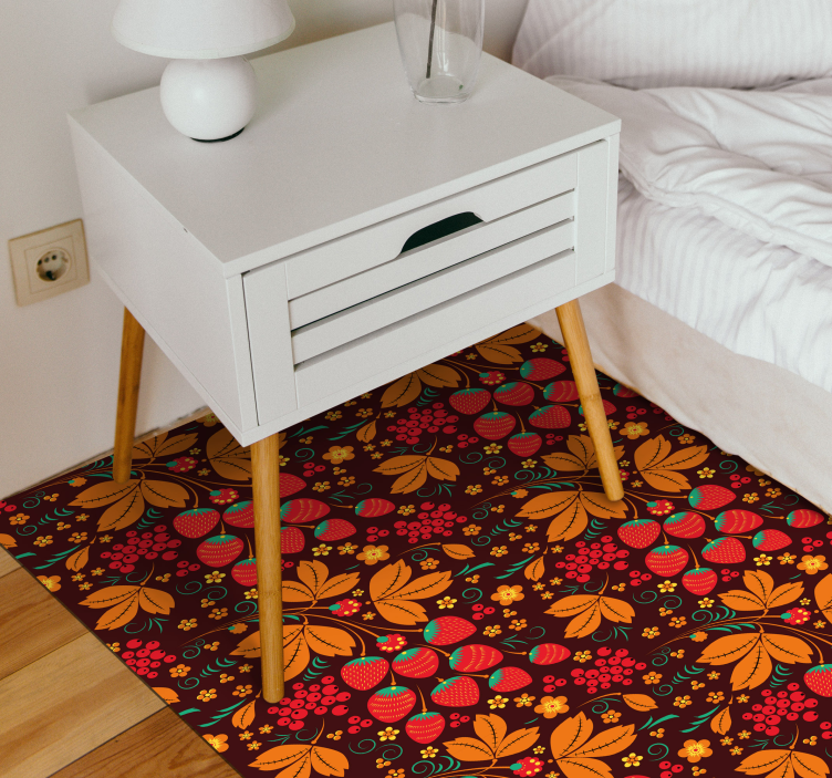 Autumnal Floral Patterns floral vinyl rug - TenStickers