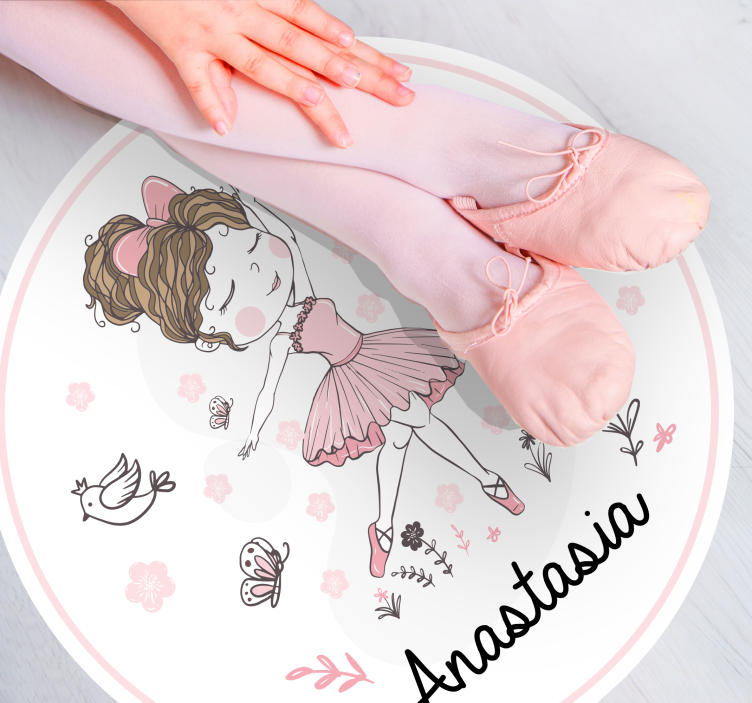 Ballet Dancer custom vinyl rug - TenStickers