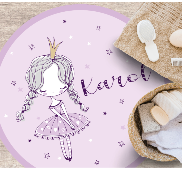 Ballet Fairy Illustration custom vinyl rug - TenStickers