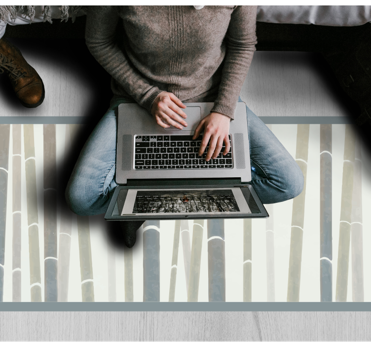 Bamboo Grove Pattern nature vinyl rug - TenStickers